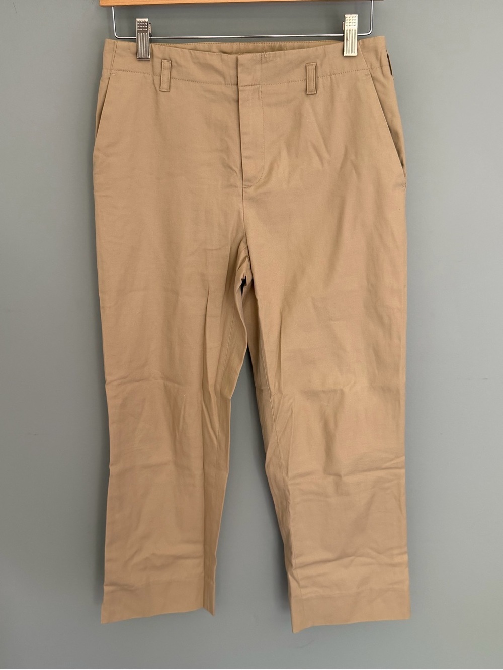 VTG Ralph Lauren Khaki Chino Trouser Straight Leg Cropped Ankle Pant